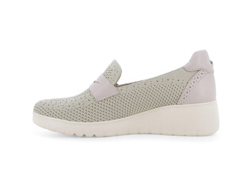 Melluso Mocassino Tessuto Beige - Dettaglio laterale K55478-256850