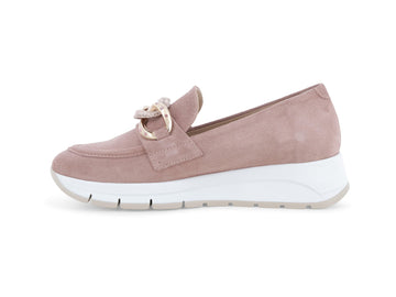 Melluso Mocassino Camoscio Rosa - Dettaglio laterale R20091-255812