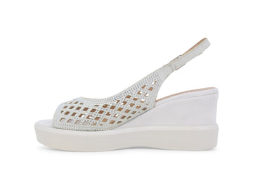 Melluso Sandalo Camoscio Bianco - Dettaglio laterale R80555Q-256320