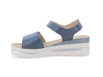 Melluso Sandalo Pelle Blu - Dettaglio laterale 019185Q-258946