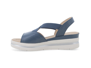 Melluso Sandalo Pelle Blu - Dettaglio laterale 019243Q-258964
