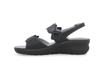 Melluso Sandalo Sintetico Nero - Dettaglio laterale K95232Q-261101