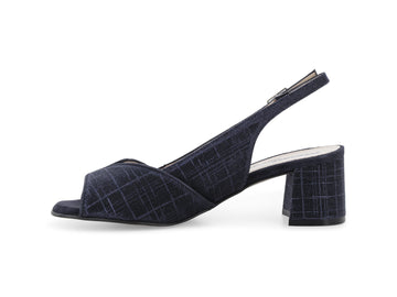 Melluso Sandalo Tessuto Blu - Dettaglio laterale S634Q-257229