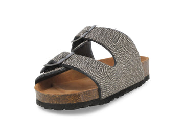 Melluso Sandalo Tessuto Nero - Dettaglio punta 018146Q-259577