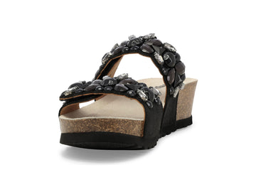 Melluso Sandalo Tessuto Nero - Dettaglio punta 018147Q-259563