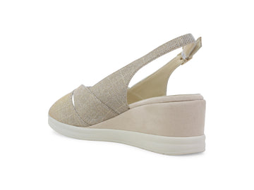 Melluso Sandalo Tessuto Oro - Dettaglio tacco R80339Q-257590