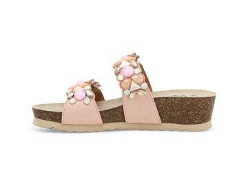 Melluso Sandalo Tessuto Rosa - Dettaglio laterale 018147Q-259562