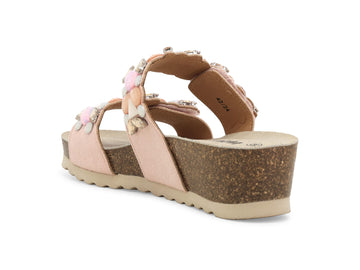 Melluso Sandalo Tessuto Rosa - Dettaglio tacco 018147Q-259562