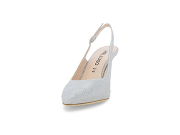 Melluso Slingback Tessuto Argento - Dettaglio punta D188Q-257692