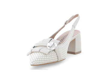 Melluso Slingback Pelle Bianco - Dettaglio punta V311Q-260935