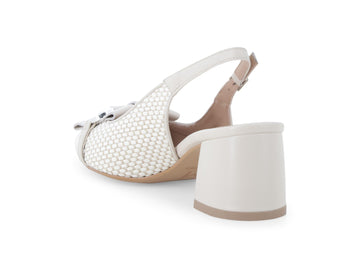 Melluso Slingback Pelle Bianco - Dettaglio tacco V311Q-260935