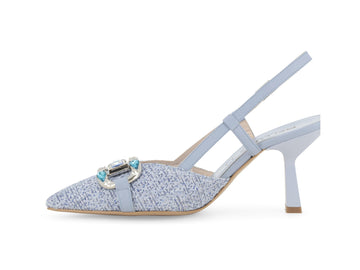 Melluso Slingback Pelle Blu - Dettaglio laterale E1851Q-260423