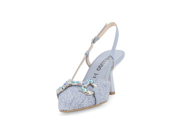 Melluso Slingback Pelle Blu - Dettaglio punta E1851Q-260423