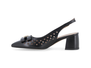 Melluso Slingback Pelle Nero - Dettaglio laterale V314-257201