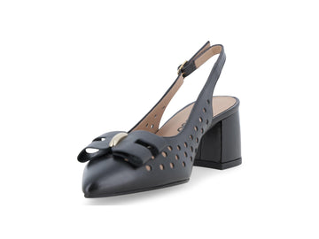 Melluso Slingback Pelle Nero - Dettaglio punta V314-257201