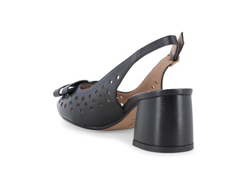 Melluso Slingback Pelle Nero - Dettaglio tacco V314-257201