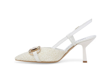 Melluso Slingback Tessuto Beige - Dettaglio laterale E1851Q-260424