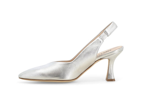 Melluso Slingback Pelle Argento - Dettaglio laterale D168Q-257324
