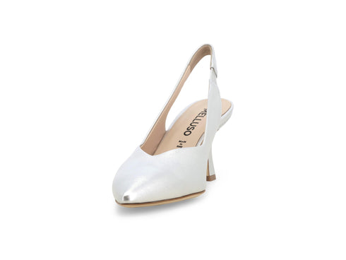 Melluso Slingback Pelle Argento - Dettaglio punta D168Q-257324