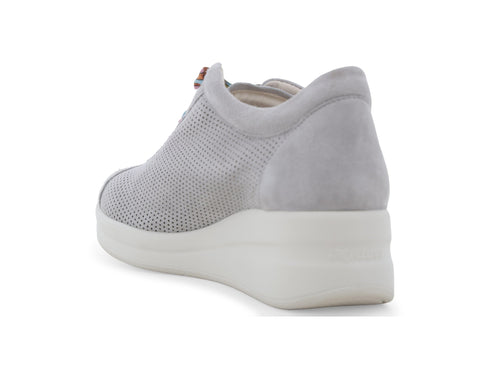 Melluso Sneaker Camoscio Grigio - Dettaglio tacco R20245Q-257197