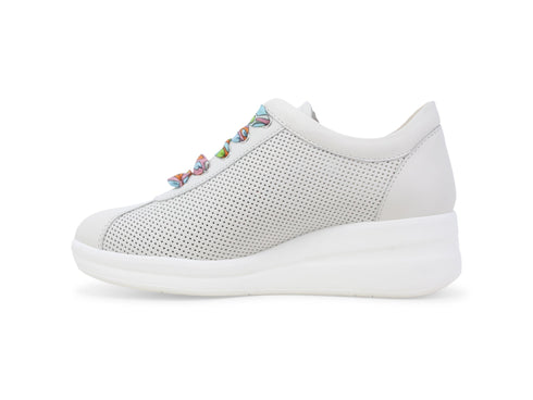 Melluso Sneaker Pelle Bianco - Dettaglio laterale R20245Q-255735