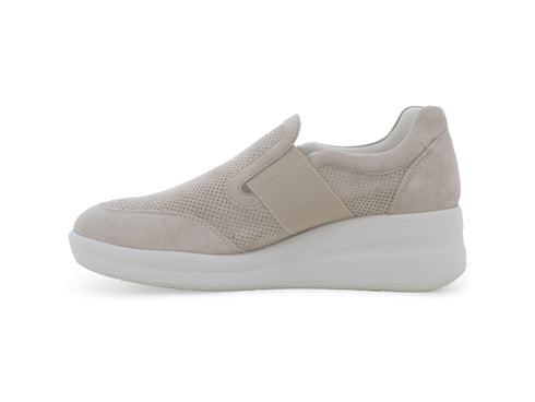 Melluso Sneaker Camoscio Beige - Dettaglio laterale R20255Q-260750