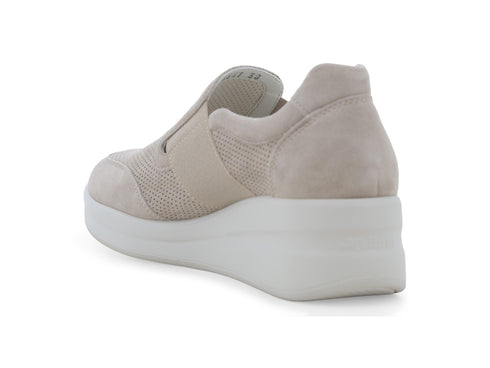 Melluso Sneaker Camoscio Beige - Dettaglio tacco R20255Q-260750