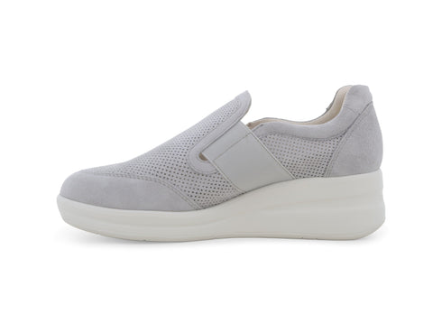 Melluso Sneaker Camoscio Grigio - Dettaglio laterale R20255Q-260652