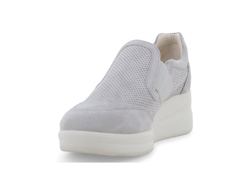 Melluso Sneaker Camoscio Grigio - Dettaglio punta R20255Q-260652