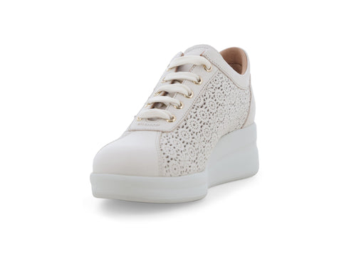 Melluso Sneaker Pelle Beige - Dettaglio punta R20265-256382