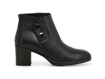 Melluso Stivaletto Elegante Nero in Pelle con Tacco e Bottoni Z246Z-254175