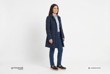 Mocassini Melluso con trench navy e chino blu scuro. Outfit 2