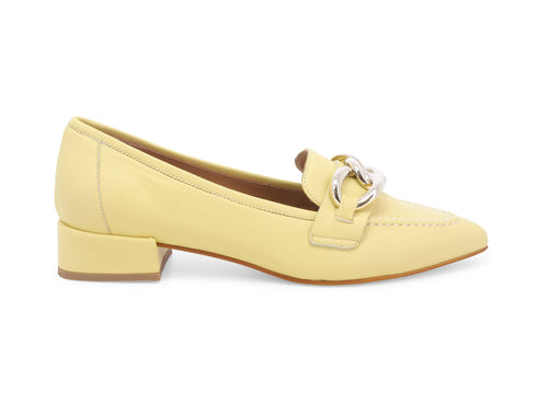 Melluso Mocassini Eleganti Tacco Basso Tomaia in Pelle Gialla V207D-230179