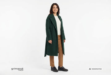 Mocassini Melluso con cappotto verde bosco e pantaloni cuoio. Outfit 2