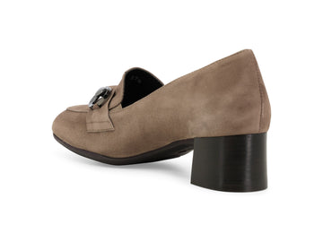 Melluso Mocassino Camoscio Beige - Dettaglio tacco X5354Q-264828