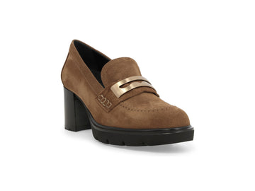 Calzature Melluso Donna casual: mocassini in camoscio marrone L5264Q-264825