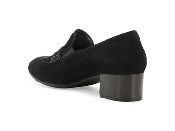 Melluso Mocassino Camoscio Nero - Dettaglio tacco X5336Q-264966