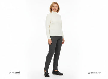 Melluso Mocassino Comfort Nero in Pelle e Vernice con Zeppa stile outfit - AI-Generated Model