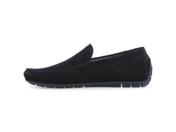 Melluso Mocassino Camoscio Blu - Dettaglio laterale U16017Q-256933