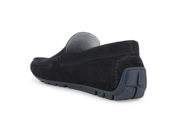 Melluso Mocassino Camoscio Blu - Dettaglio tacco U16017Q-256933