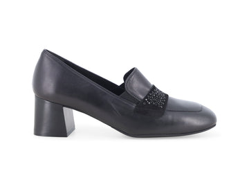 Melluso Mocassini Donna in Pelle Nera con Strass X5366-262472