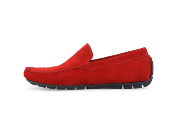 Melluso Mocassino Camoscio Rosso - Dettaglio laterale U16017Q-255238