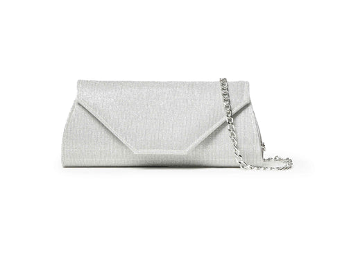 Melluso Pochette da Cerimonia in Tessuto Glitter Argento bj034w-234667