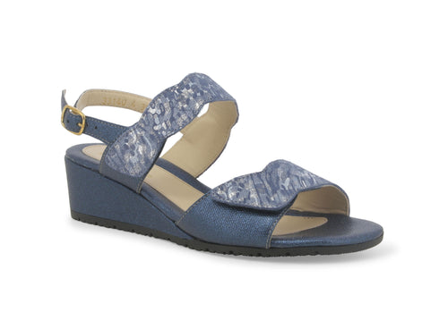 Melluso Sandali Donna Chiusura 2 Strappi Zeppa Pelle