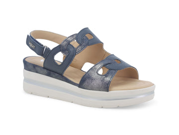 Melluso Sandals Comfort Wedge Tear Closure Upper Leather