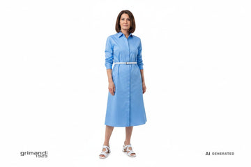 Outfit Chemisier Melluso S453 Bianco Multi-fascia donna 50 - AI-Generated Model