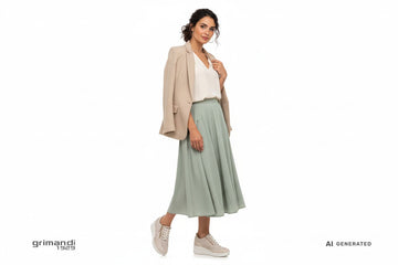 Outfit Gonna Blazer Melluso Zeppa - AI-Generated Model