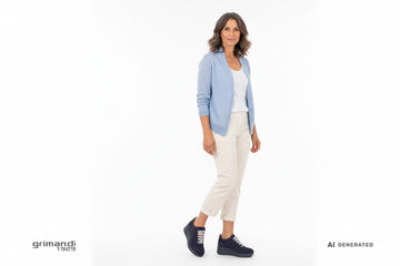 Outfit Capri Cashmere Melluso Navy - AI-Generated Model
