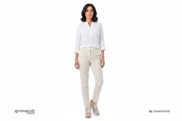 Outfit Preppy Melluso K56231 Beige Platino - AI-Generated Model