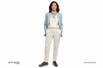 Outfit Ufficio Melluso Navy Runner - AI-Generated Model